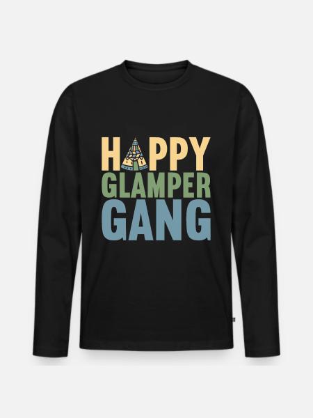 Glamping Glamper - Men's Premium Organic Long Sleeve Shirt - black