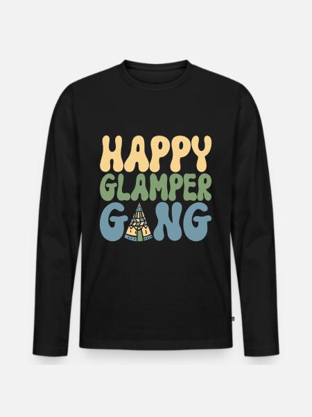 Glamping Glamper - Men's Premium Organic Long Sleeve Shirt - black