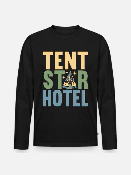 Glamping Glamper - Men's Premium Organic Long Sleeve Shirt - black