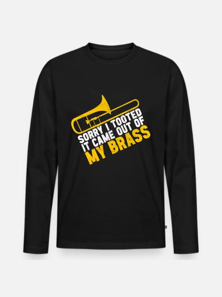 Posaune Trombone - Men's Premium Organic Long Sleeve Shirt - black