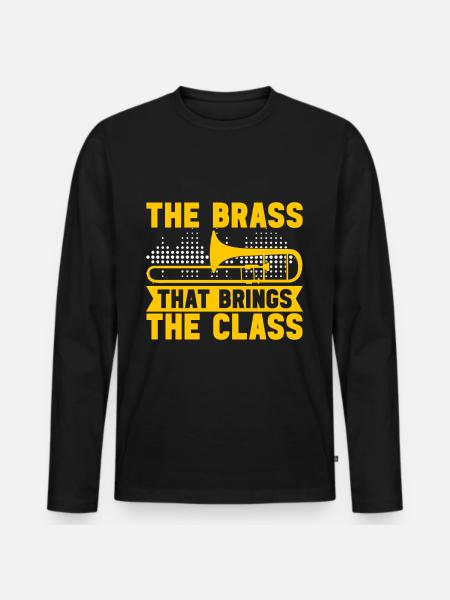 Posaune Trombone - Men's Premium Organic Long Sleeve Shirt - black