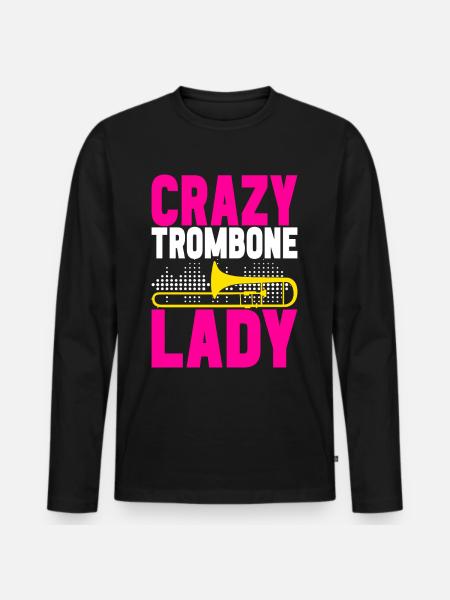 Posaune Trombone - Men's Premium Organic Long Sleeve Shirt - black