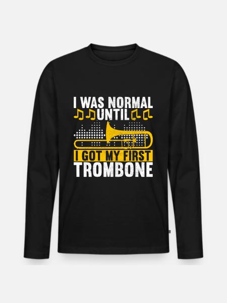 Posaune Trombone - Men's Premium Organic Long Sleeve Shirt - black
