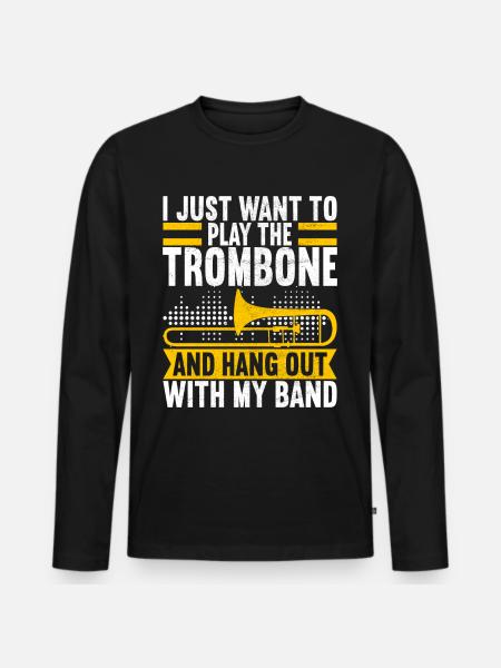 Posaune Trombone - Men's Premium Organic Long Sleeve Shirt - black