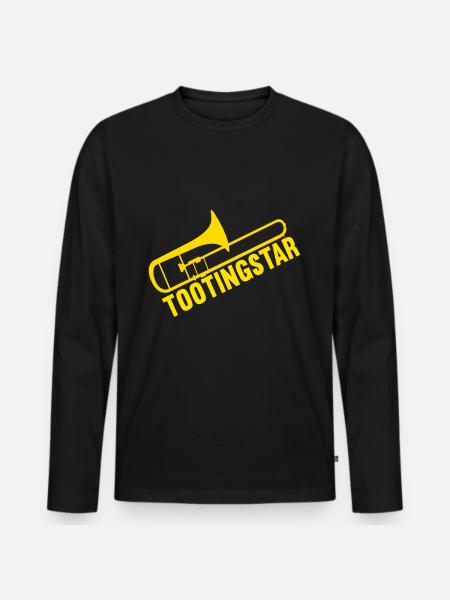 Posaune Trombone - Men's Premium Organic Long Sleeve Shirt - black