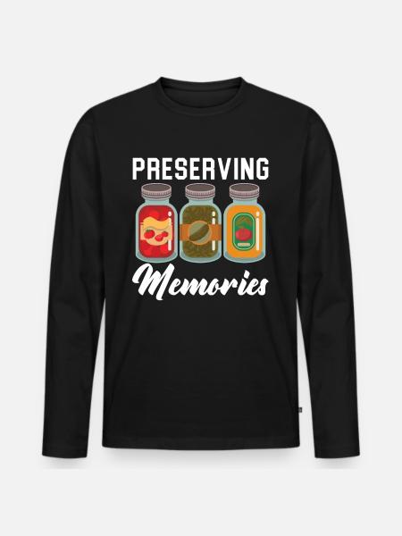 Erinnerungen konservieren Konservendosen Konserven - Männer Premium Bio Langarmshirt - Schwarz
