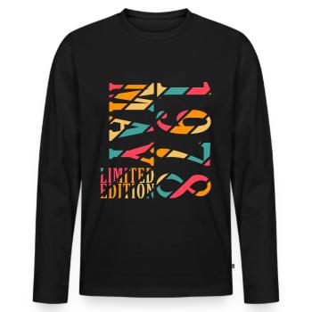 1978 Mai Édition Limitée 45e Tenue d’anniversaire - T-shirt manches longues Premium bio Homme - noir - Devant - Nico (187cm)