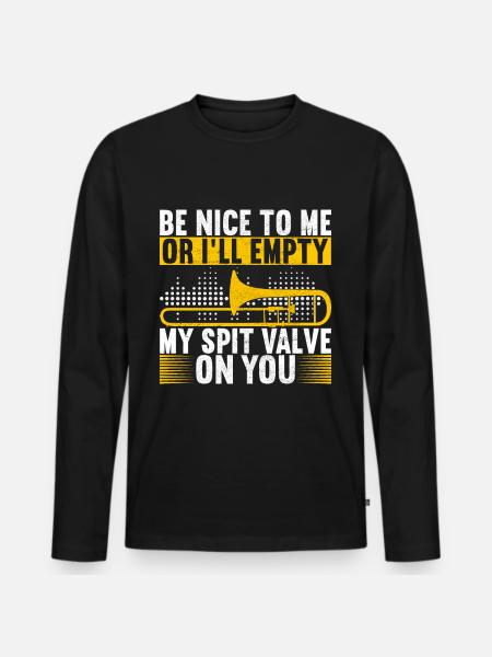 Posaune Trombone - Men's Premium Organic Long Sleeve Shirt - black