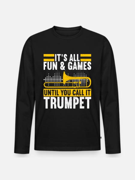 Posaune Trombone - Men's Premium Organic Long Sleeve Shirt - black