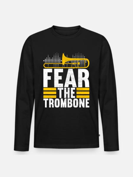 Posaune Trombone - T-shirt manches longues Premium bio Homme - noir