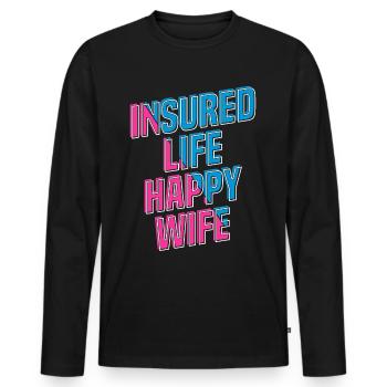 Insurance Salesman Insurance Agent - Men's Premium Organic Long Sleeve Shirt - black - Front - Nico (187cm)