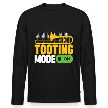 Posaune Trombone - T-shirt manches longues Premium bio Homme - noir - Devant - Nico (187cm)