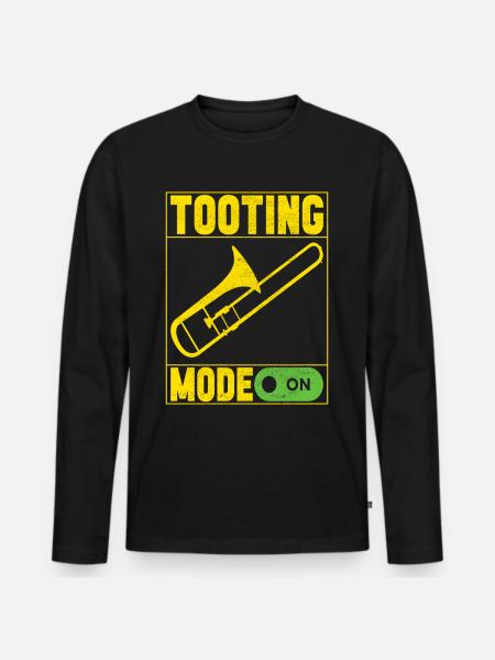 Posaune Trombone - T-shirt manches longues Premium bio Homme - noir