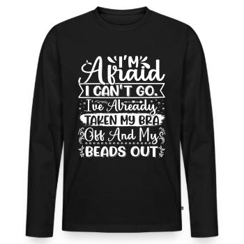 Dessins de perles pour perles - T-shirt manches longues Premium bio Homme - noir - Devant - Nico (187cm)