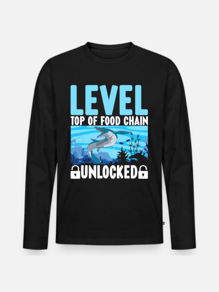 Mosasaurus Dinosaur - Men's Premium Organic Long Sleeve Shirt - black