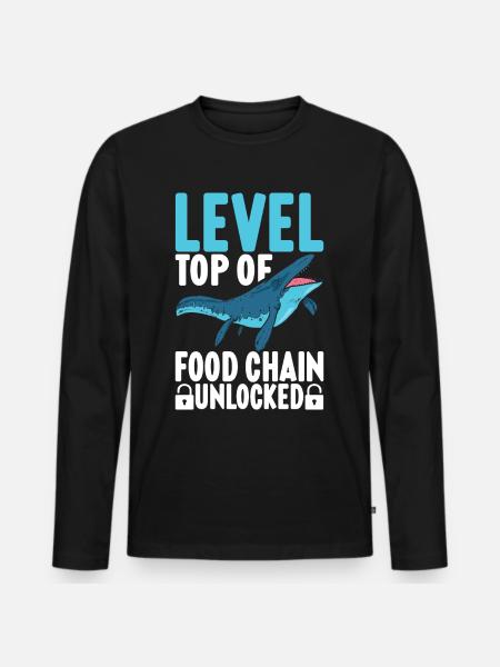 Mosasaurus Dinosaur - Men's Premium Organic Long Sleeve Shirt - black