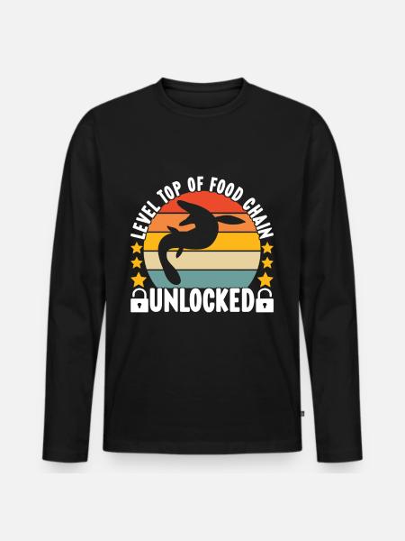 Mosasaurus Dinosaur - Men's Premium Organic Long Sleeve Shirt - black
