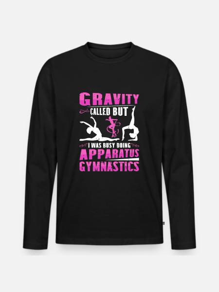 Apparatus Gymnast funny Workout - Men's Premium Organic Long Sleeve Shirt - black