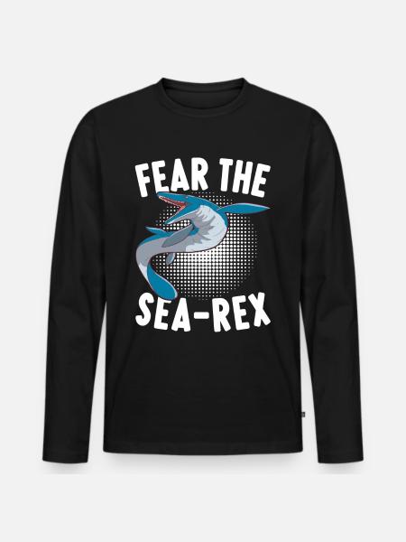 Mosasaurus Dinosaur - Men's Premium Organic Long Sleeve Shirt - black