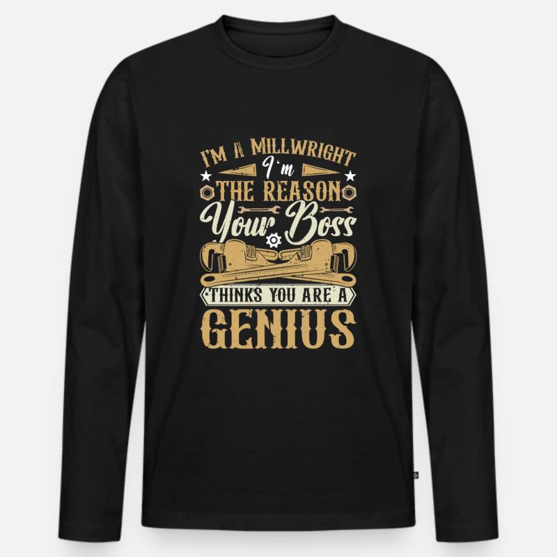 Specific Tools - Männer Premium Bio Langarmshirt - Schwarz