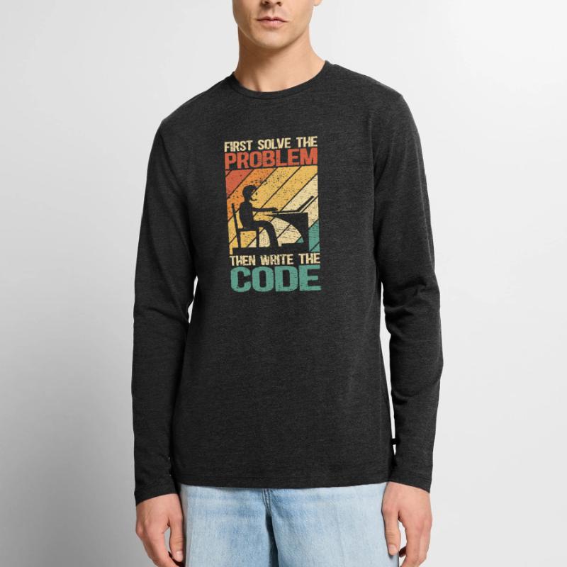 Software-Entwickler Programmierer programmieren Männer Premium Bio Langarmshirt