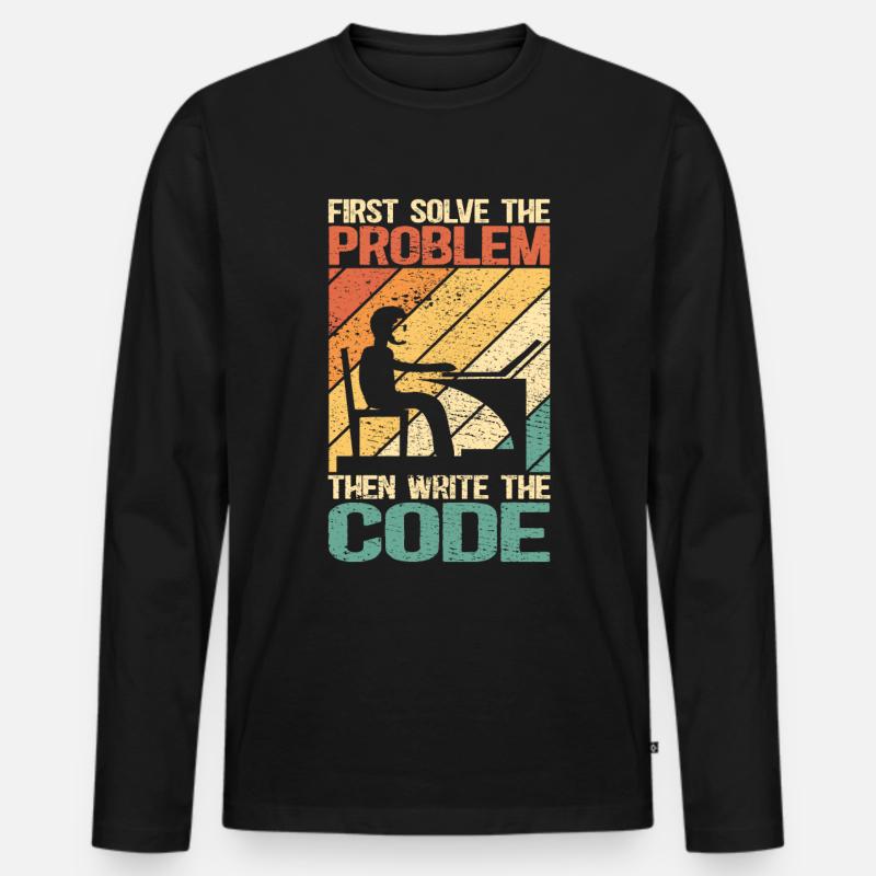 Software-Entwickler Programmierer programmieren Männer Premium Bio Langarmshirt