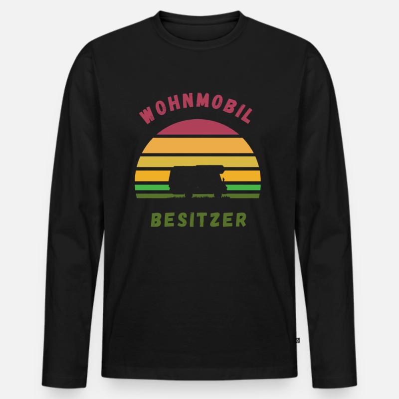 Wohnmobil Wohnmobilbesitzer Camping Camper Idee - Männer Premium Bio Langarmshirt - Schwarz