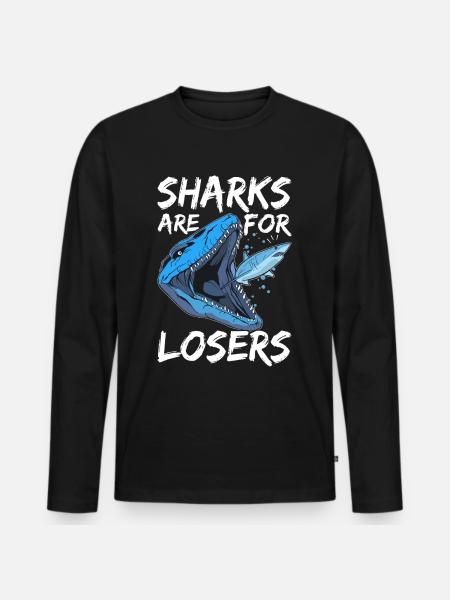Mosasaurus Dinosaur - Men's Premium Organic Long Sleeve Shirt - black