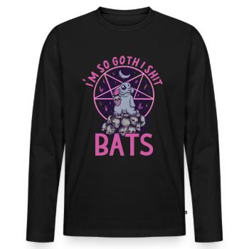 Satan Beelzebub Teufel Gothic Pentagram Mystisch - Männer Premium Bio Langarmshirt - Schwarz - Vorne - Nico (187cm)