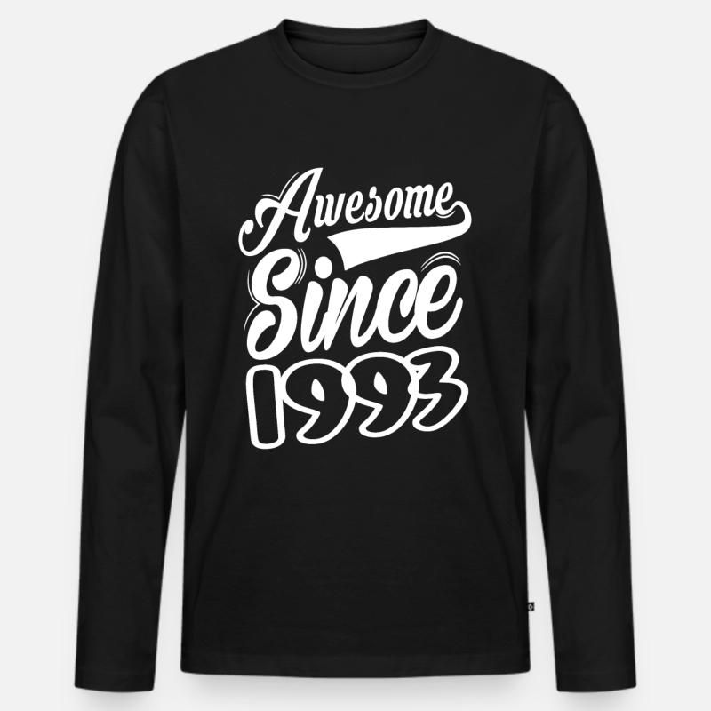 Awesome Since 1993 - Männer Premium Bio Langarmshirt - Schwarz