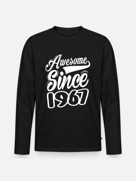 Awesome Since 1967 - Men's Premium Organic Long Sleeve Shirt - black