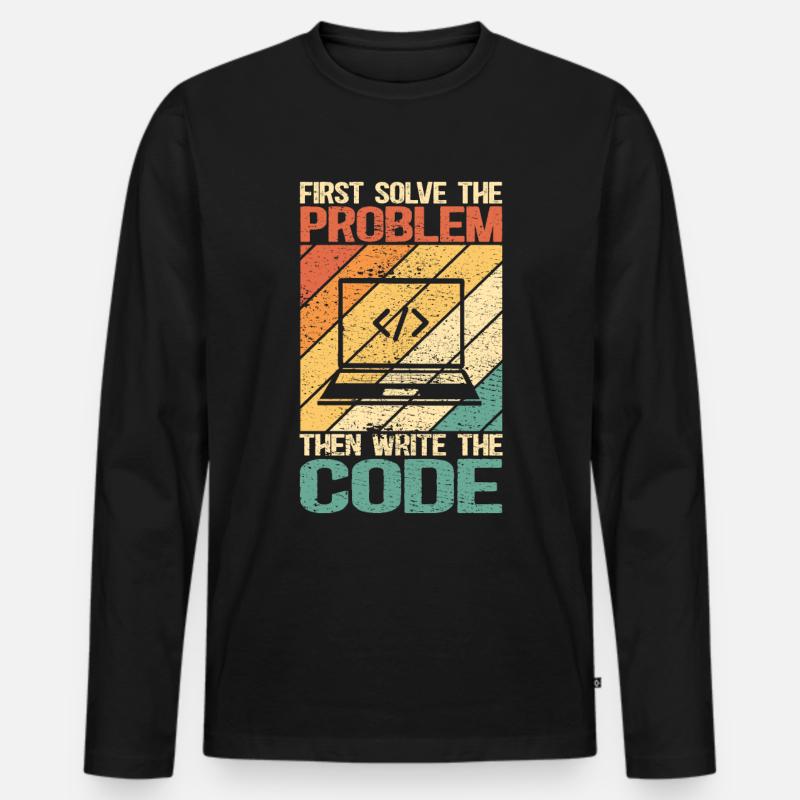 Programmierer Software-Entwickler | programmieren Männer Premium Bio Langarmshirt