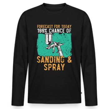 I can't, I have plans in the cabin Karos - Men's Premium Organic Long Sleeve Shirt - black - Front - Nico (187cm)
