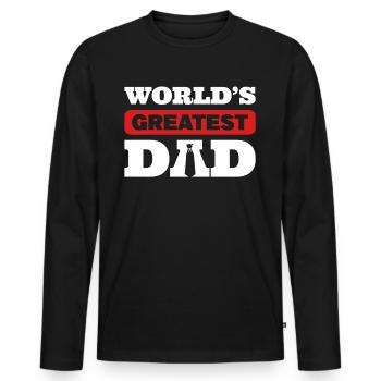 Le meilleur père de Word - T-shirt manches longues Premium bio Homme - noir - Devant - Nico (187cm)