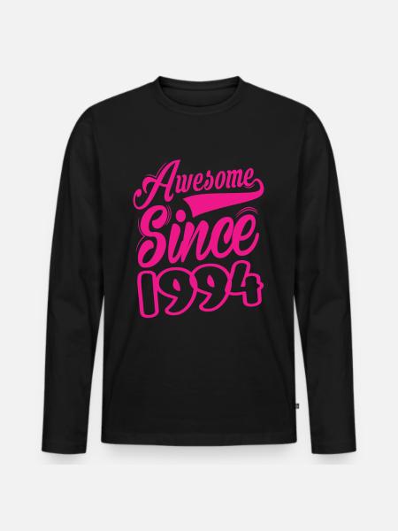 Awesome Since 1994 - Men's Premium Organic Long Sleeve Shirt - black