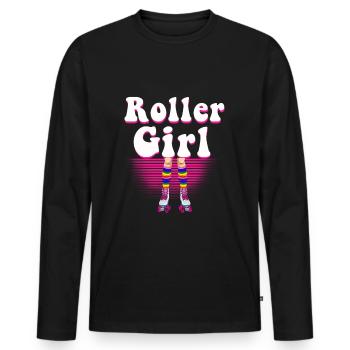 Inline Skater - Männer Premium Bio Langarmshirt - Schwarz - Vorne - Nico (187cm)
