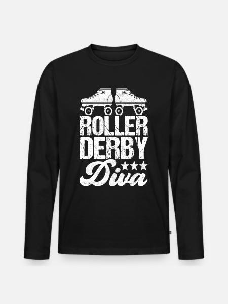 Roller derby - Men's Premium Organic Long Sleeve Shirt - black