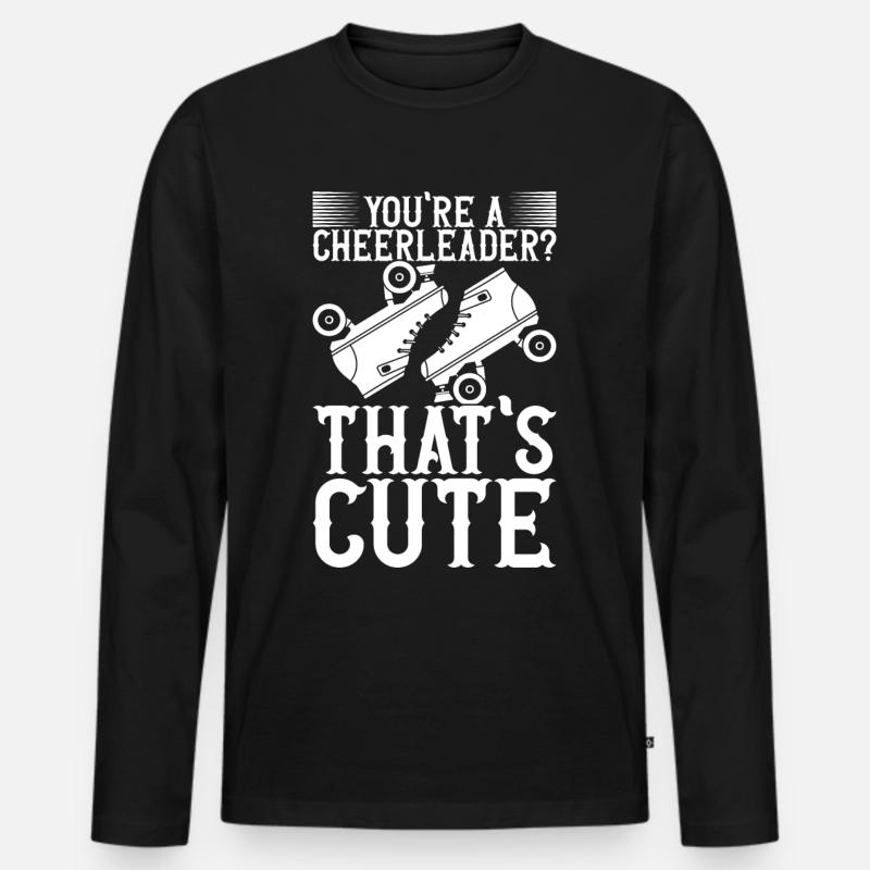 Roller Derby - Männer Premium Bio Langarmshirt - Schwarz