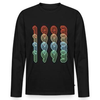 Original 1993 Geburtstag Vintage - Männer Premium Bio Langarmshirt - Schwarz - Vorne - Nico (187cm)
