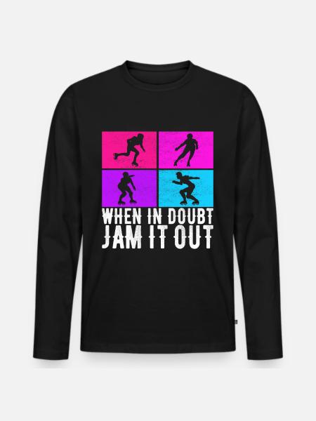 Roller derby - Men's Premium Organic Long Sleeve Shirt - black