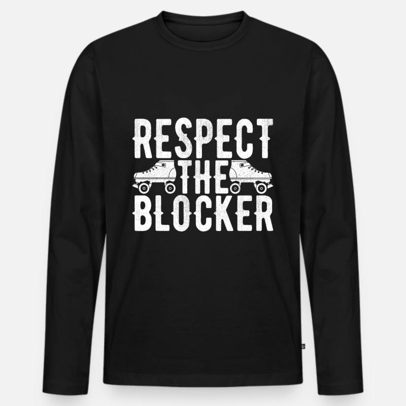 Roller Derby - Männer Premium Bio Langarmshirt - Schwarz