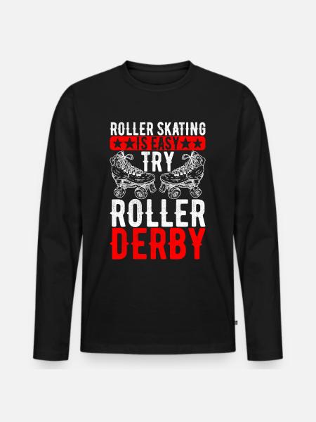 Roller derby - T-shirt manches longues Premium bio Homme - noir