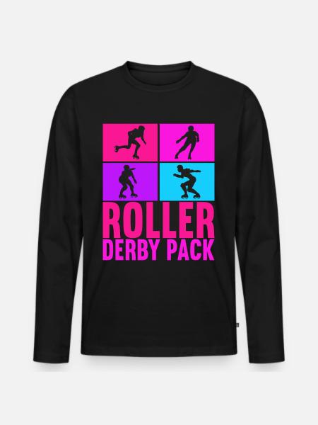 Roller derby - Men's Premium Organic Long Sleeve Shirt - black