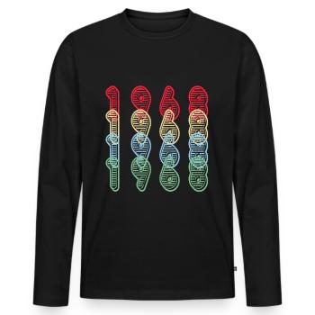 Millésime 1968 Rétro - T-shirt manches longues Premium bio Homme - noir - Devant - Nico (187cm)