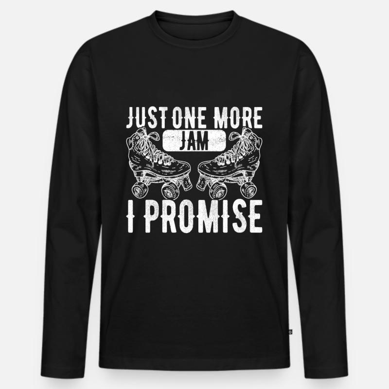 Roller Derby - Männer Premium Bio Langarmshirt - Schwarz