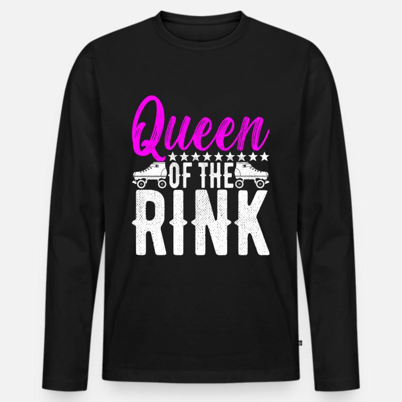 Roller Derby - Männer Premium Bio Langarmshirt - Schwarz
