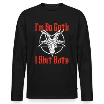 Satan Beelzebub Teufel Gothic Pentagram Mystisch - Männer Premium Bio Langarmshirt - Schwarz - Vorne - Nico (187cm)