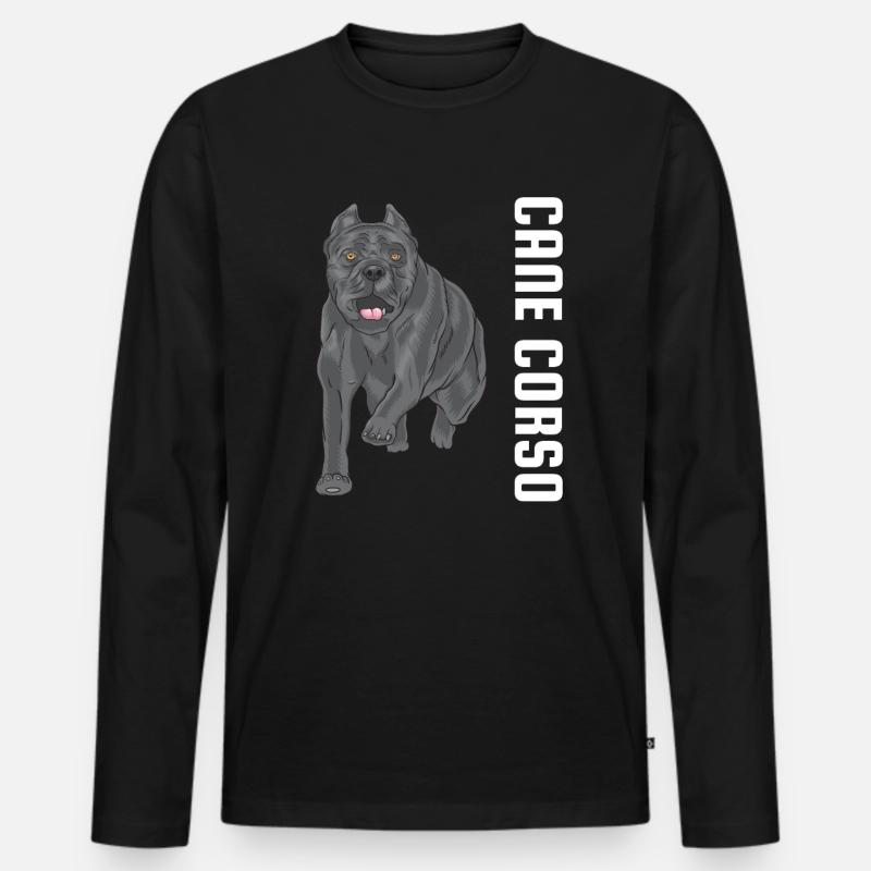 Cane Corso - Männer Premium Bio Langarmshirt - Schwarz