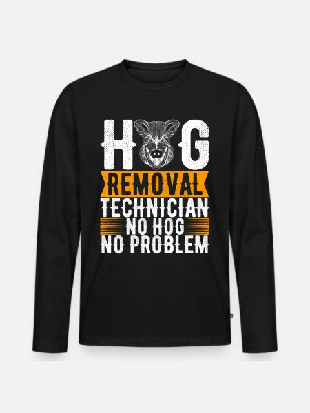 Jäger Wildschwein Jagen - Männer Premium Bio Langarmshirt - Schwarz
