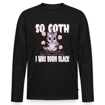 Satan Beelzebub Devil Gothic Pentagram Mystical - Men's Premium Organic Long Sleeve Shirt - black - Front - Nico (187cm)